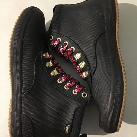 NEW KEDS WOMEN'S SCOUT BOOT lll WATER RESISTANT CANVAS W/WOOL BLACK 5W - Picture 6 of 10